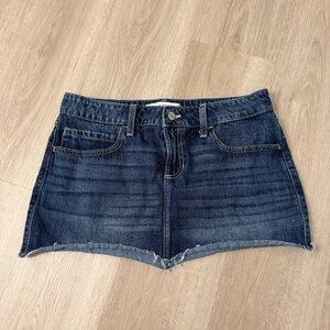 Hollister Low Rise Denim Mini Skort